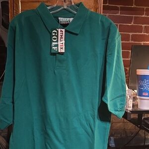 Athletix By Sports Men's XL Golf Green Short-Sleeve Polo